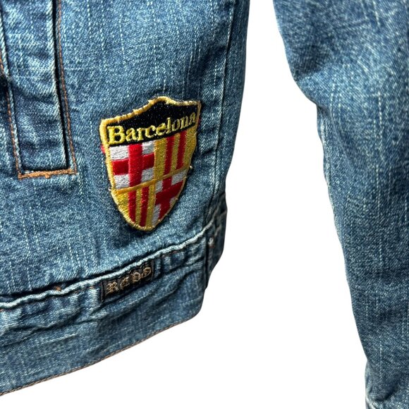 Denim Trucker jacket customized w Queen Freddy Mercury band patches Unisex - Picture 10 of 14